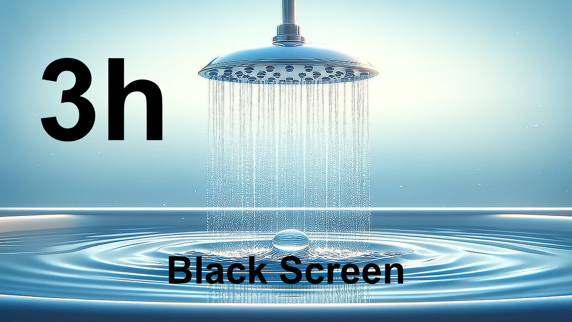 🛁 Uspokajające Dźwięki Prysznica 🚿 Relaksująca Melodia Wody * 3h * Czarny Ekran
